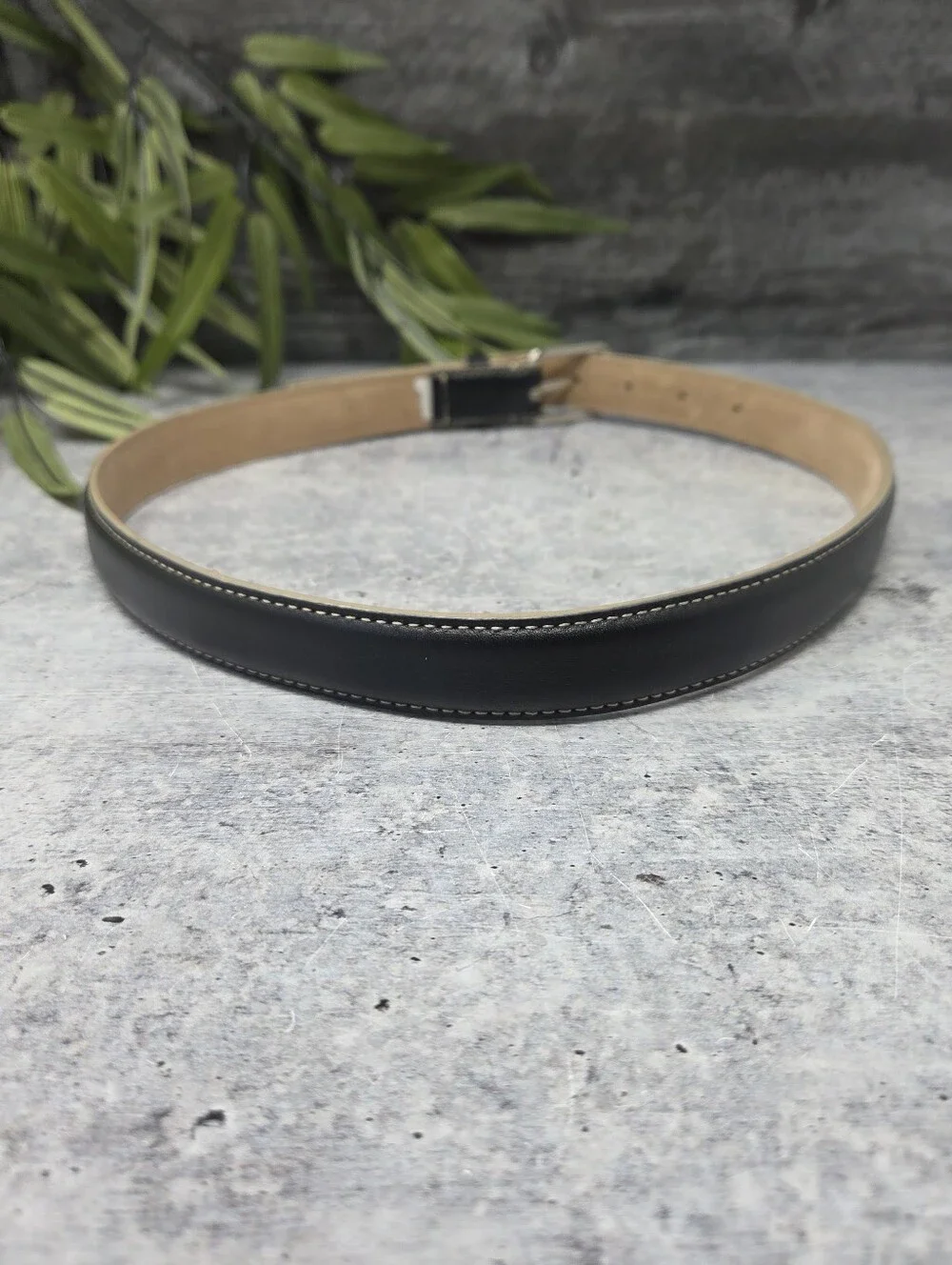 Ann Taylor Black Genuine Leather Belt Size Small
